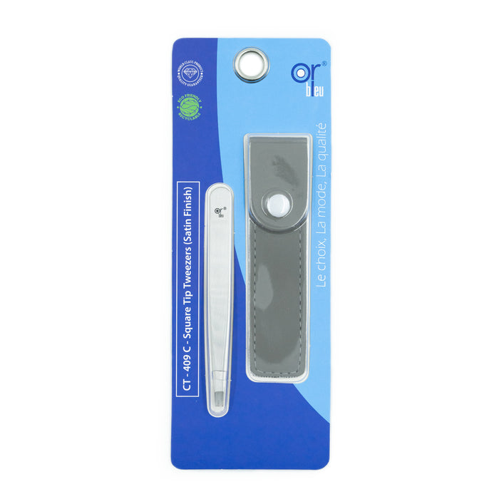 Orbleu Square Tip Tweezers (Satin Finish)