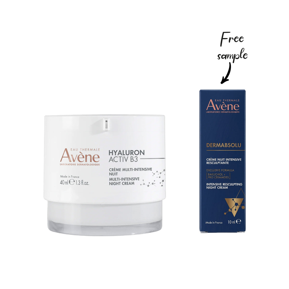AVENE HYALURON ACTIV B3 CREME MULTI-INTENSIVE NUIT 40ML + FREE Avene Micellair  100ML