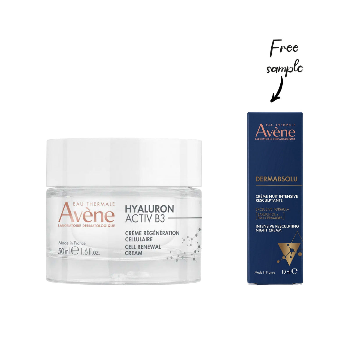 AVENE HYALURON ACTIV B3 CREME REGENERATION CELLULAIRE POT RECHARGEABLE 50ML + FREE Sample