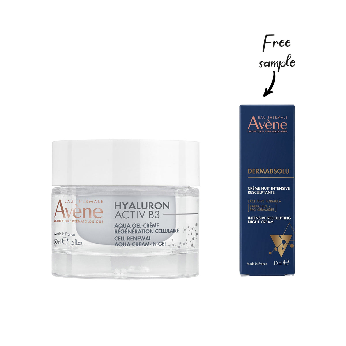 Avene Hyaluron Activ B3 Renewal Firming Aqua Cream-in-gel, 50ml + Free Hyaluron serum 10ml