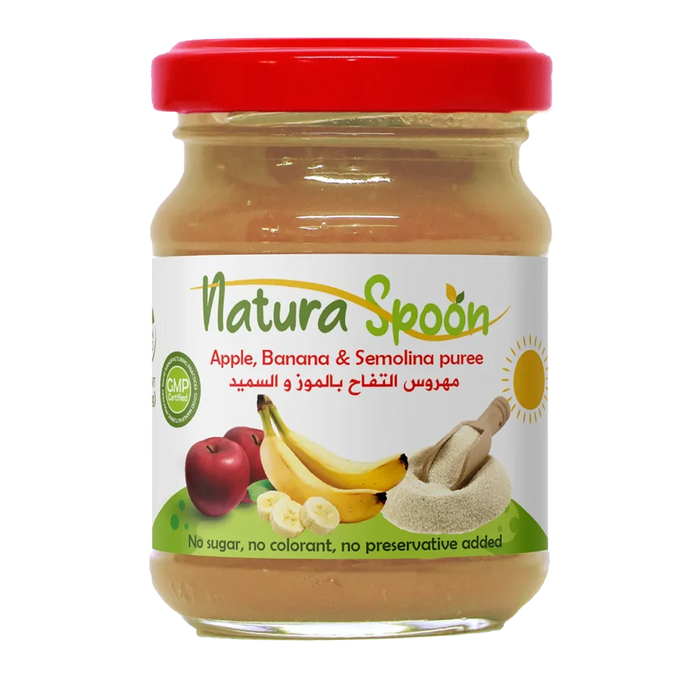 Natura Spoon Apple, Banana & Semolina puree