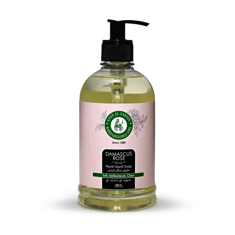 kHAN Al SABOUN  Damascus Rose Liquid Soap – 500ml