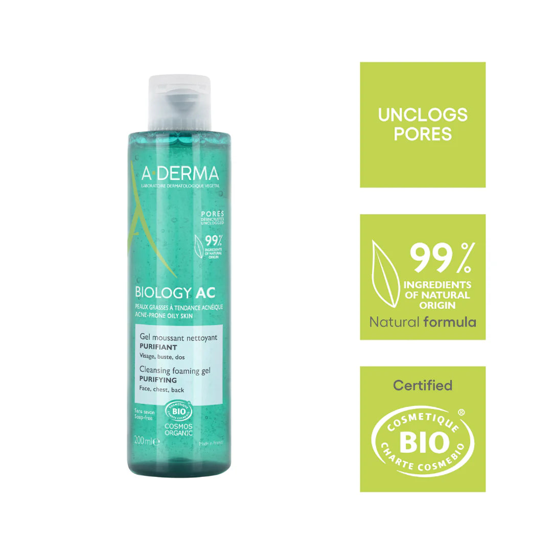 A-Derma Biology AC Foaming Gel Buy 1 Get 1 FREE Bundle