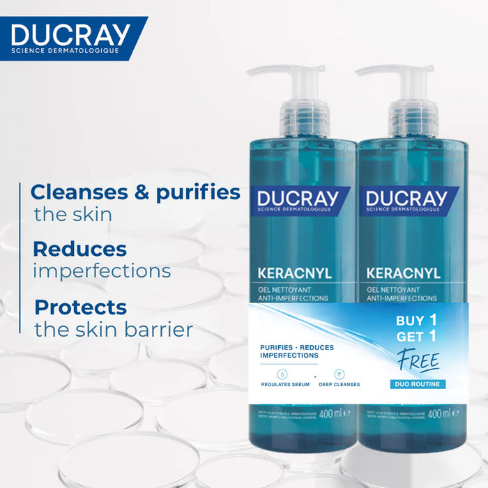 Ducray Keracnyl Foaming Gel Buy 1 Get 1 FREE Bundle
