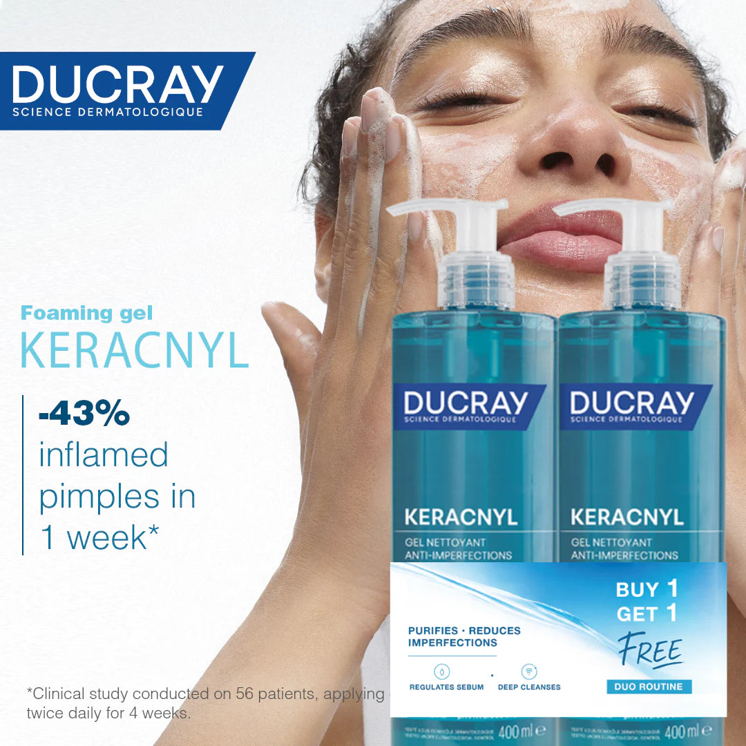 Ducray Keracnyl Foaming Gel Buy 1 Get 1 FREE Bundle