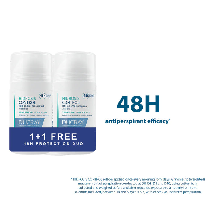 Ducray Hidrosis Control Antiperspirant Roll-on Buy 1 Get 1 FREE Bundle