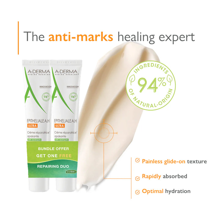 A-Derma Epitheliale AH Ultra Anti-mark Ultra Repairing Cream Buy 1 Get 1 FREE Bundle