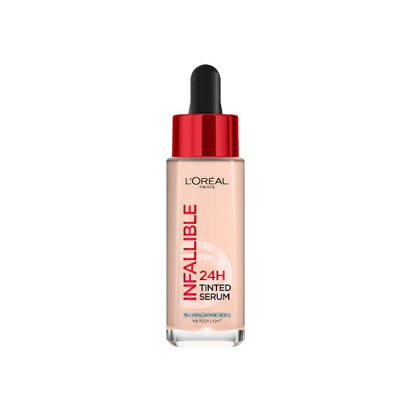 LOREAL INFALLIBLE 24H TINTED SERUM WITH 1% HYALURONIC ACID FOR RADIANT HYDRATED SKIN, LIGHT TO MEDIUM COVERAGE, 30ML