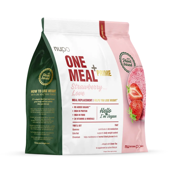 Nupo One Meal + PRIME Vegan Strawberry Love Shake
