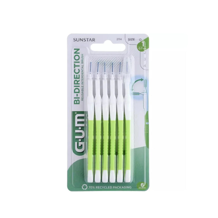 GUM Proxa Brush Bi-Direction 2114 2in1 0.8MM