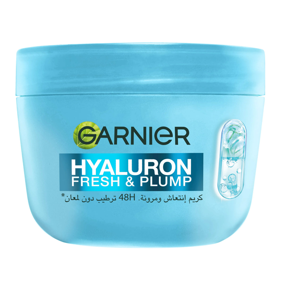 Garnier Hyaluron Fresh & Plump Cream - Hydration, 48H Oil Free - 4% [Hyaluronic Acid + Niacinamide] - Cruelty Free International & Vegan