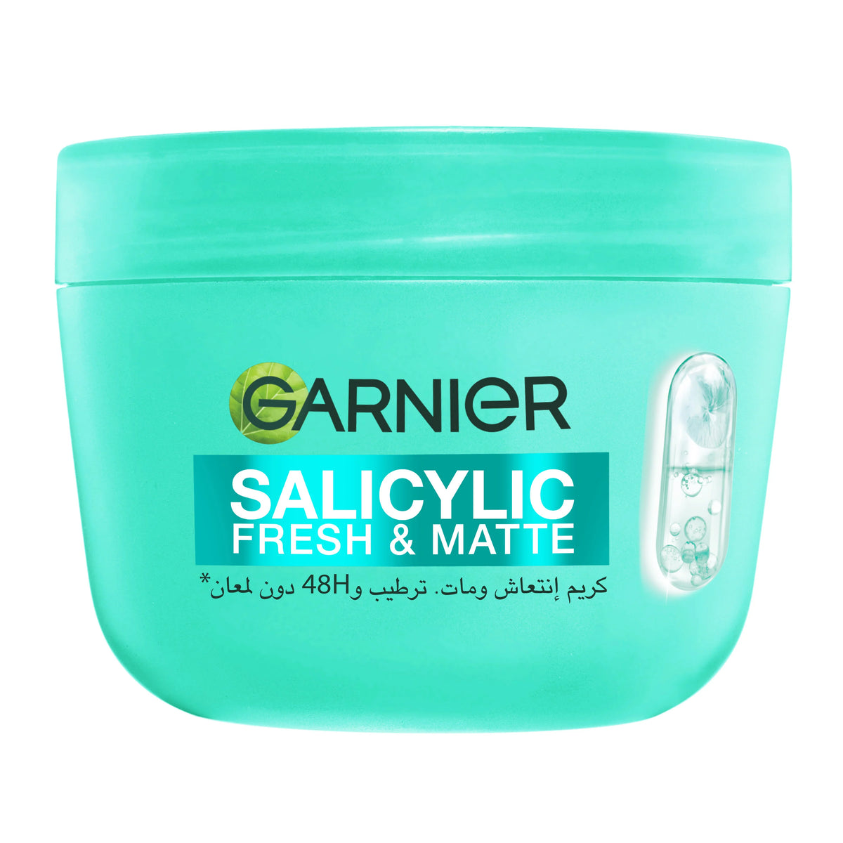 Garnier Salicylic Fresh & Matte Cream - Hydration, 48H Oil Free - 5% [Niacinamide + Salicylic Acid + Centella Asiatica] - Cruelty Free International & Vegan