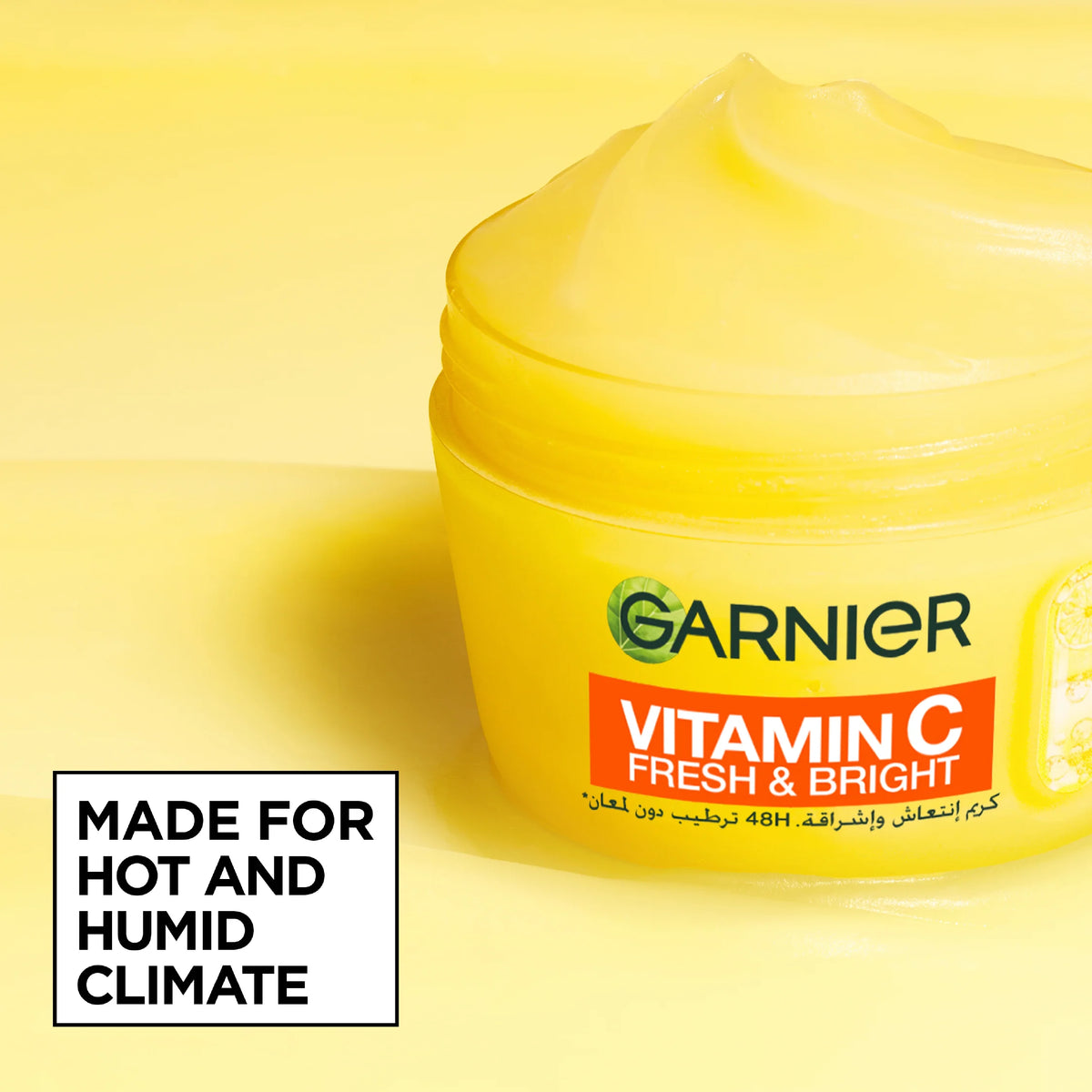 Garnier Vitamin C Fresh & Bright Cream. Hydration, 48H Oil Free Hydration - 4% [Vitamin C* + Niacinamide]
