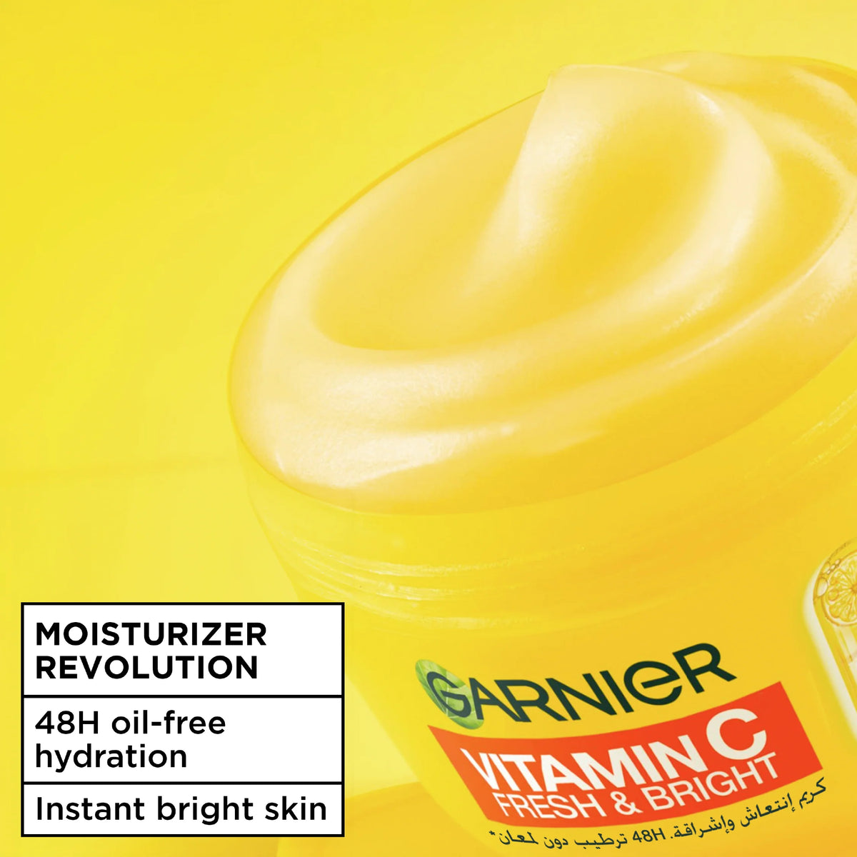 Garnier Vitamin C Fresh & Bright Cream. Hydration, 48H Oil Free Hydration - 4% [Vitamin C* + Niacinamide]