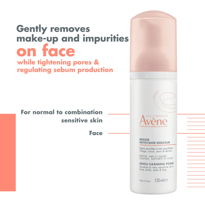 Avène Hydrating Emulsion Hydrance Light And Avène Cleansing Foam Buy 1 Get 1 Pouch Bundle