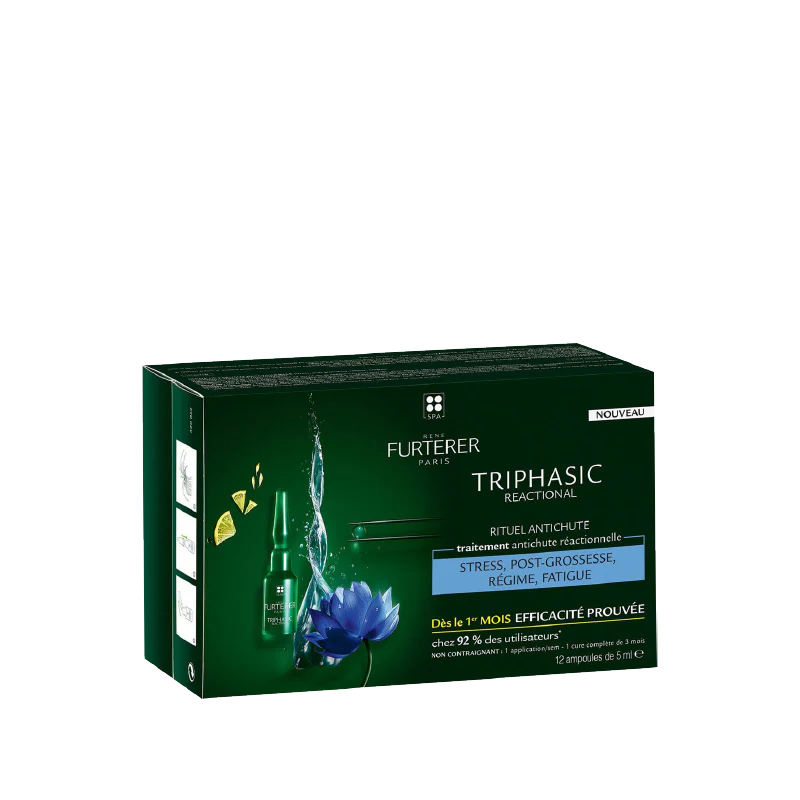 RENE FURTERER TRIPHASIC REACTIONAL ANTI-HAIR LOSS RITUAL 12 AMPOULES
