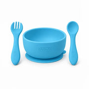 OPTIMAL NON-SLIP SILICONE BABY FEEDING SET 4M+ BLUE 1007
