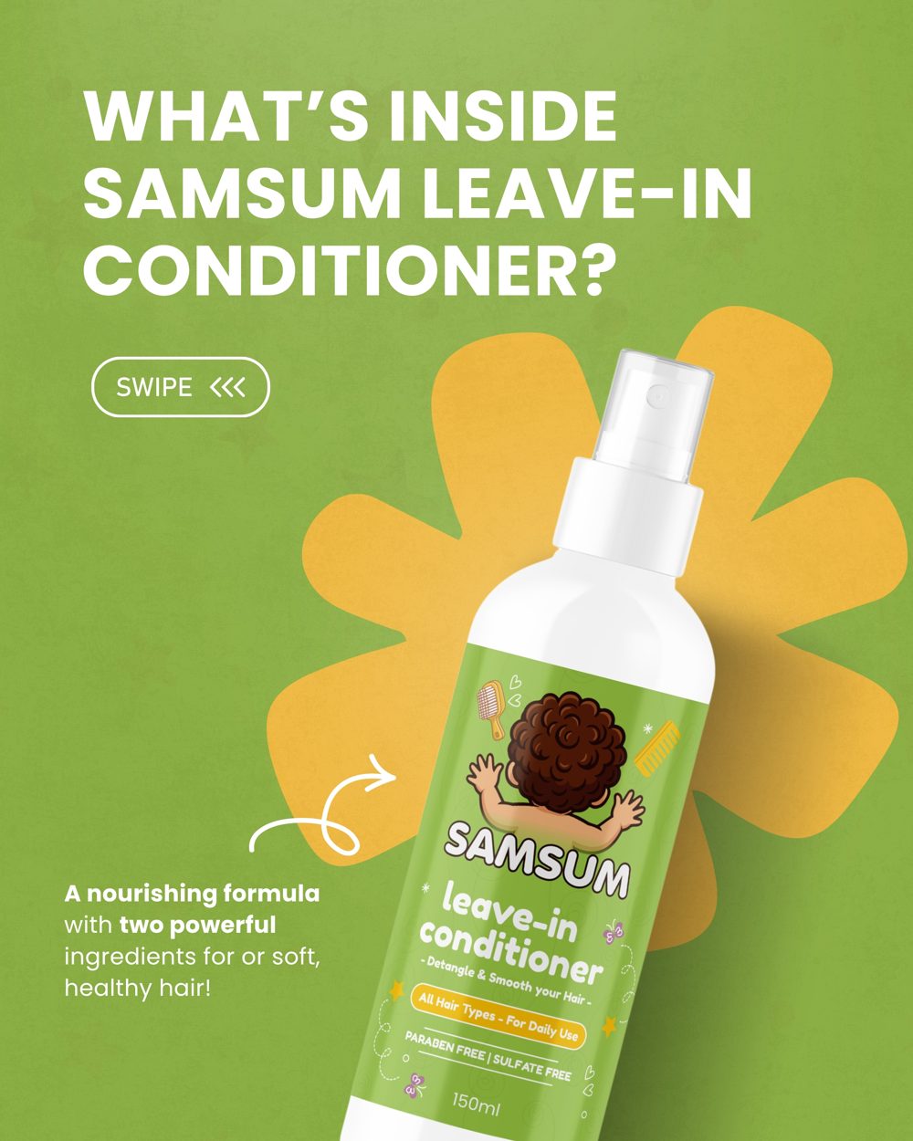 SAMSUM KIDS Leave-In Conditioner 150 ml · Detangle & smooth