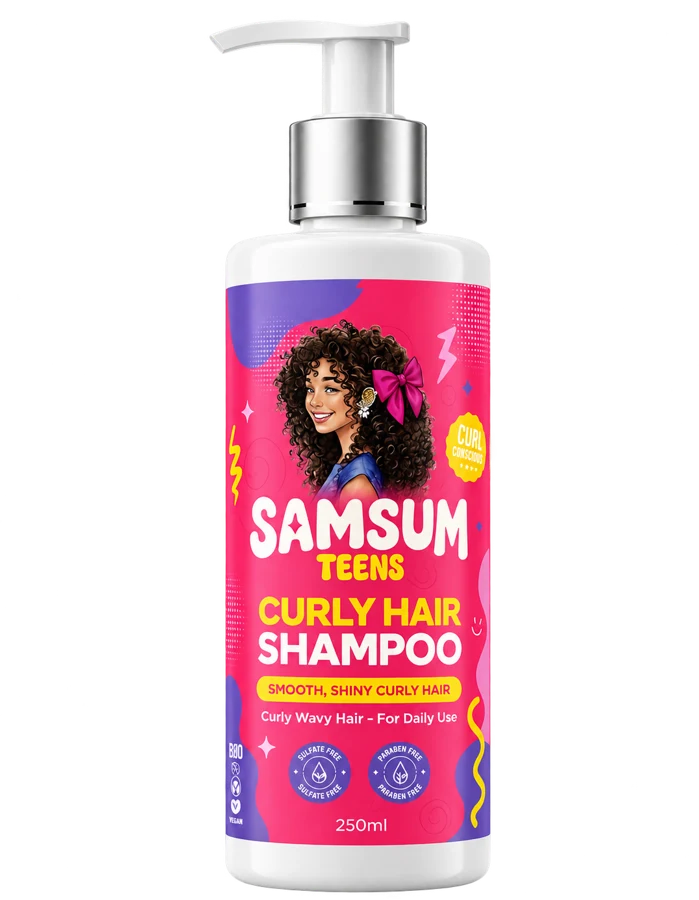SAMSUM TEENS Curly Hair Shampoo 250 ml · Smooth, shiny curly hair