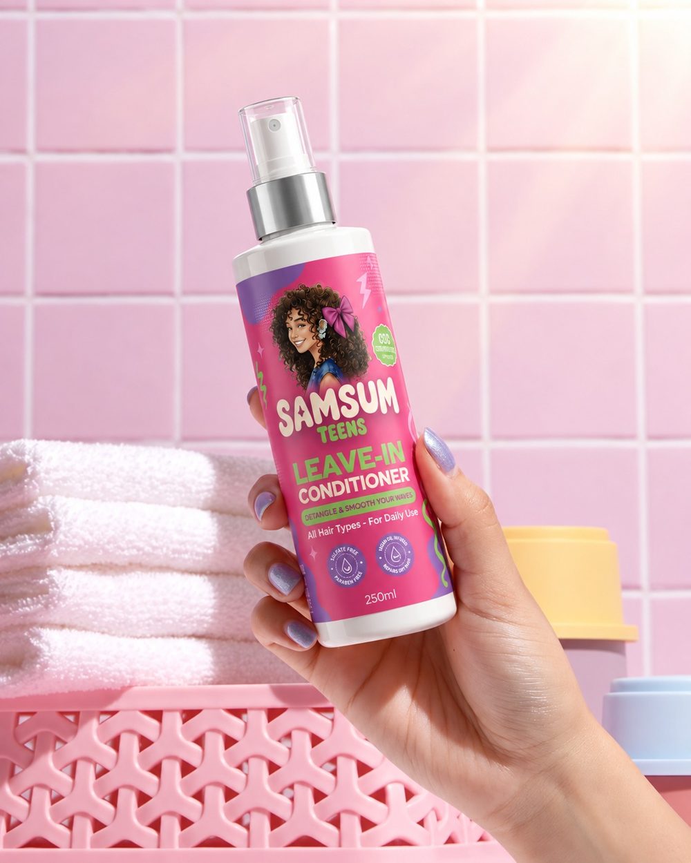 SAMSUM TEENS Leave-In Conditioner 250 ml · Detangle & smooth your waves