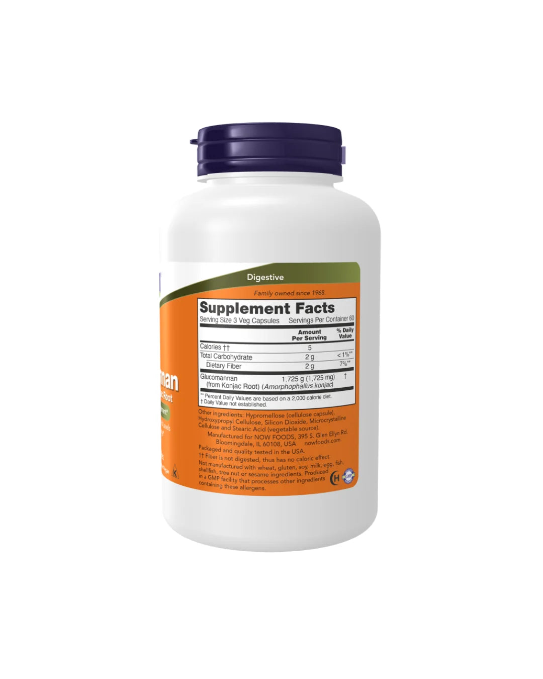 Now Glucomannan 575 Mg Konjac Root 180 Capsules