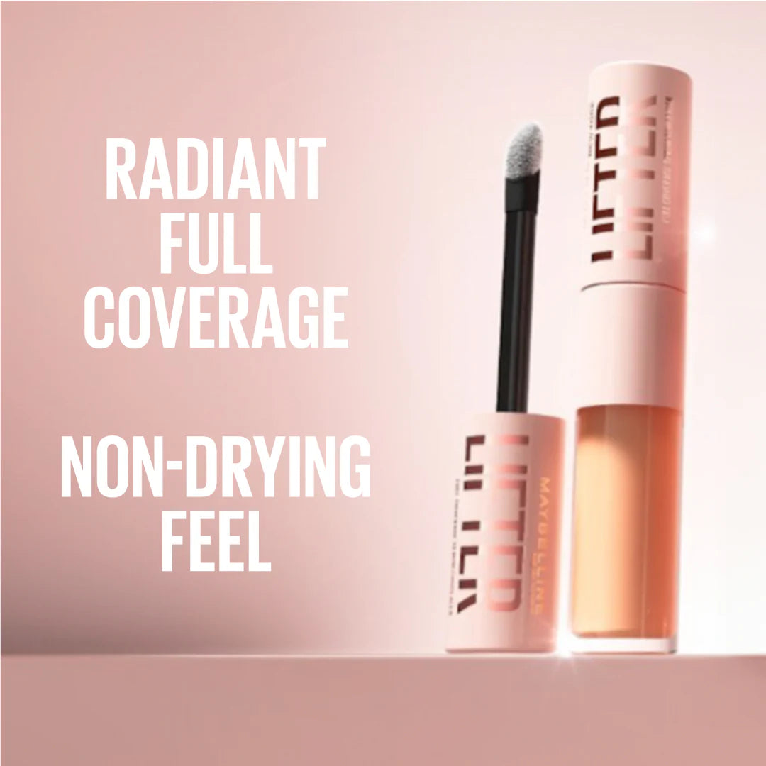 Maybelline Lifter Serum Concealer, Full Coverage, Includes 2% Peptides + Caffeine to Hydrate & Brighten Under Eyes