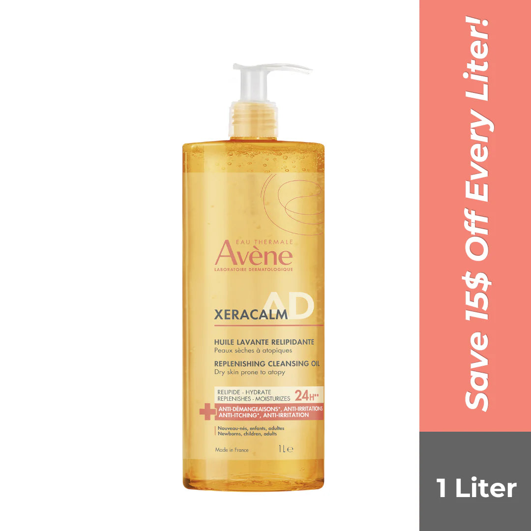 Avene Xeracalm AD For Dry Skin Lipid-Replenishing Cleansing Oil 1L