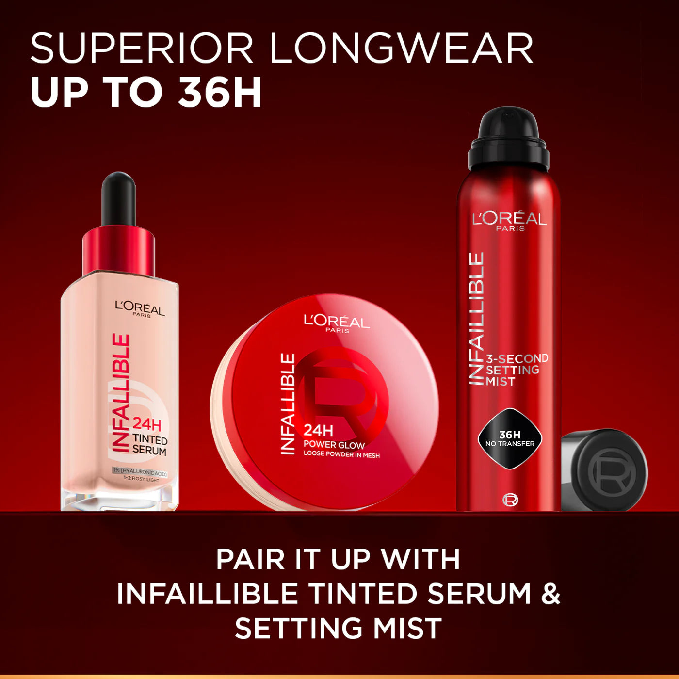 L’Oréal Paris Infaillible 24H Power Glow Loose Powder in Mesh, Pore Blurring, Radiant Glow, and Hydrating Formula