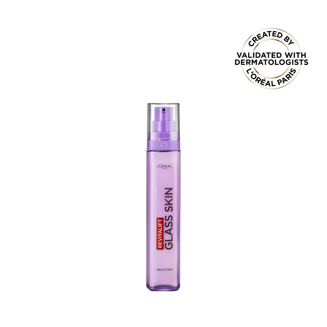 L’Oréal Paris Revitalift Glass Skin Liquid Cream: 1 drop for 100H Glowing Hydration With Hyaluronic Acid & Vitamins B3+B5+C for Dewy, Plumped Glass Skin 50ML