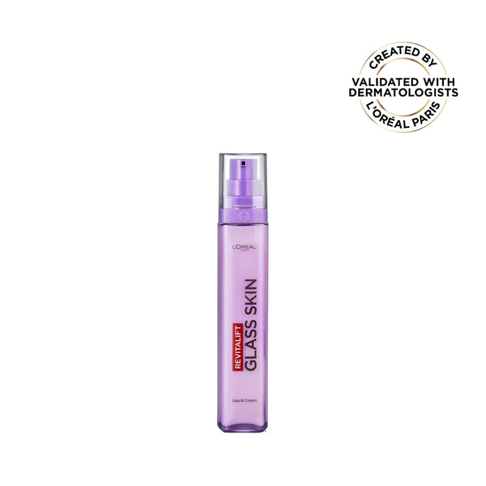 L’Oréal Paris Revitalift Glass Skin Liquid Cream: 1 drop for 100H Glowing Hydration With Hyaluronic Acid & Vitamins B3+B5+C for Dewy, Plumped Glass Skin 50ML