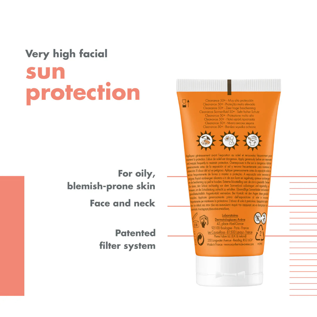 Avène Cleanance Sunscreen SPF 50+ And Avène After Sun Repair Lotion Bundle