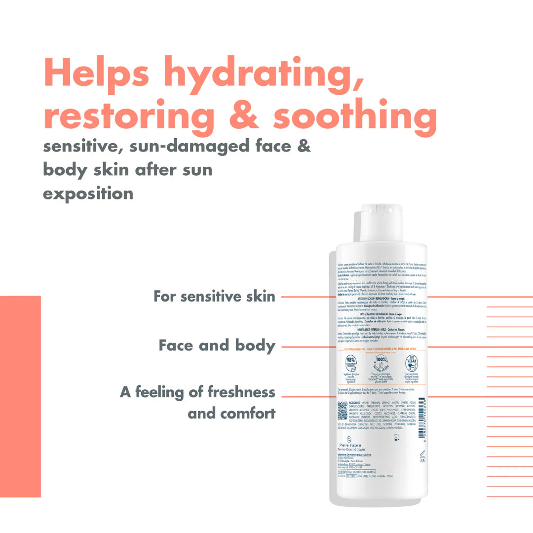 Avène Cleanance Sunscreen SPF 50+ And Avène After Sun Repair Lotion Bundle