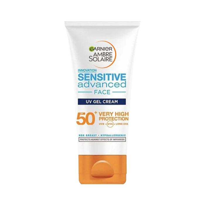 Garnier GARNIER AMBRE SOLAIRE SENSITIVE ADVANCED FACE SPF 50+ UV GEL CREAM (50ML)