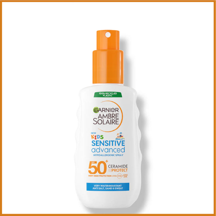 GARNIER AMBRE SOLAIRE SENSITIVE ADVANCED SPF 50+ CERAMIDE PROTECT SUNSCREEN SPRAY FOR KIDS (150ML)