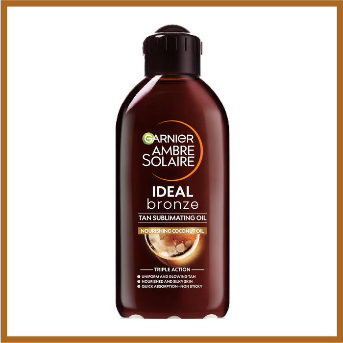 GARNIER AMBRE SOLAIRE IDEAL BRONZE TAN SUBLIMATING OIL (200ML)