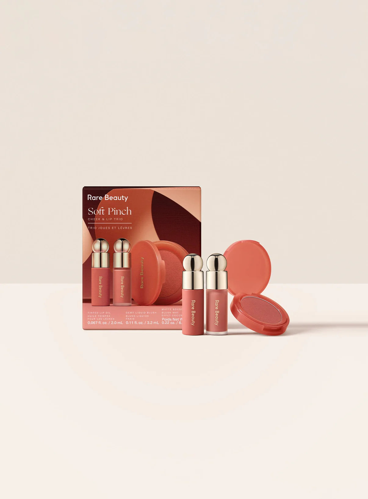 Rare Beauty By Selena Gomez Soft Pinch Cheek & Lip Trio Makeup Gift Set