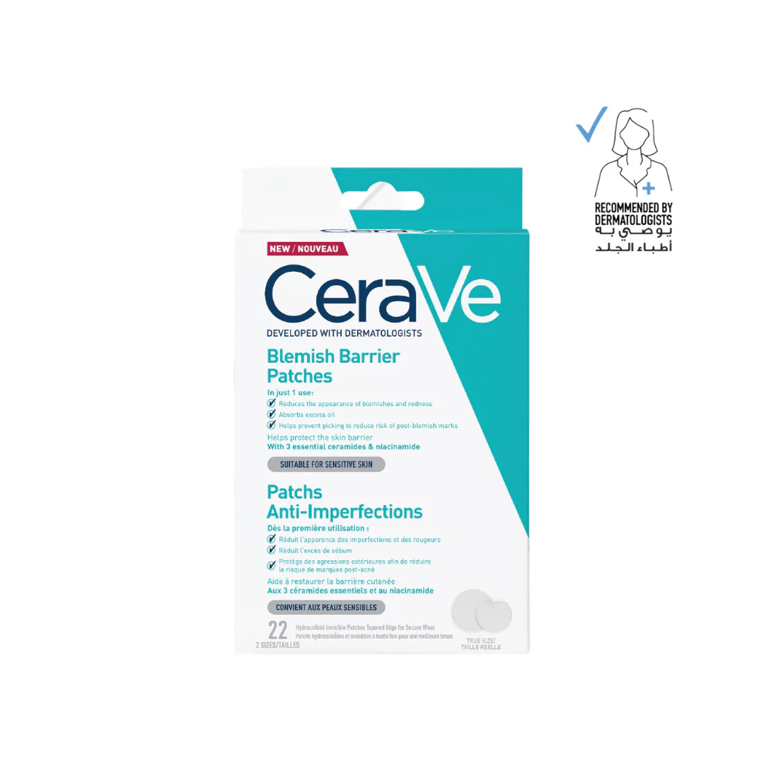 CeraVe Blemish Barrier With 3 Essential Ceramides And Niacinamide Patches 22s