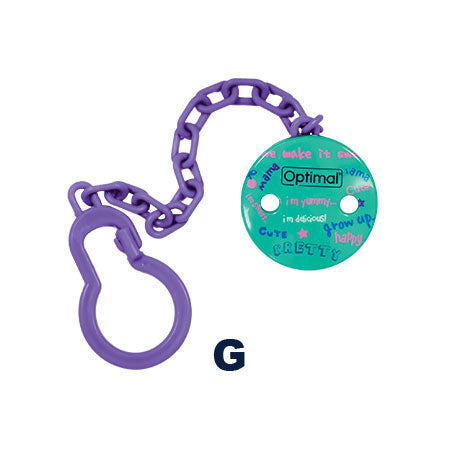 Optimal Pacifier Holder With Plastic Clip