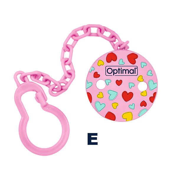 Optimal Pacifier Holder With Plastic Clip
