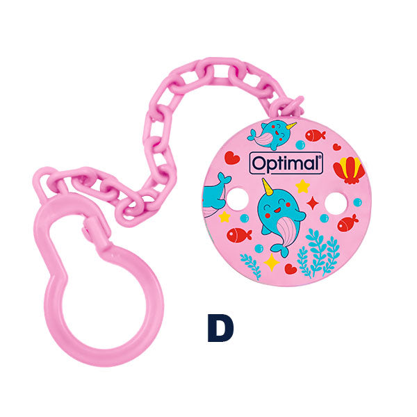Optimal Pacifier Holder With Plastic Clip