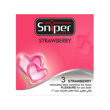 Sniper Condoms (pack of 3) – Strawberry
