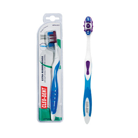 Cleodent Extra Rubber Wings Toothbrush (Maxi Clean) -Hard