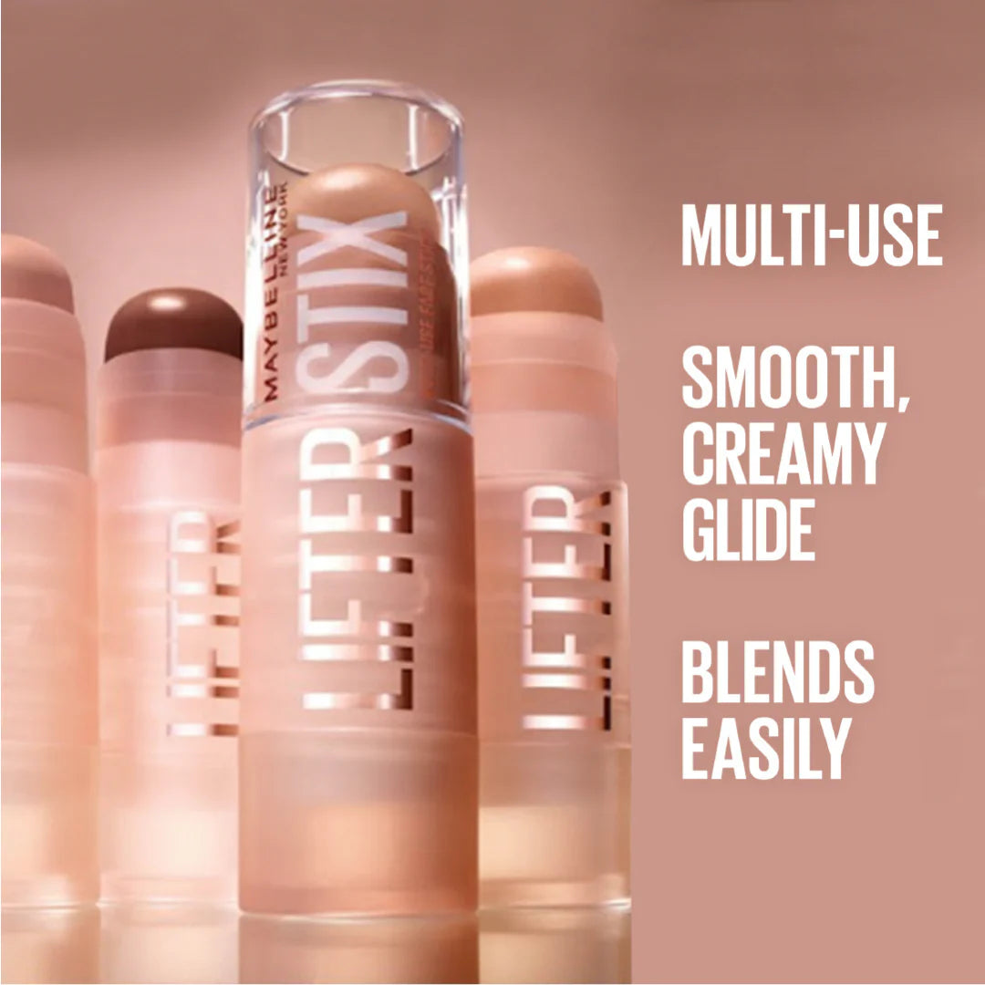 Maybelline New York Lifter Stix Multi-Use Face Stick Contour, Bronzer, Concealer and Foundation Stick, All-In-One Creamy Face Makeup