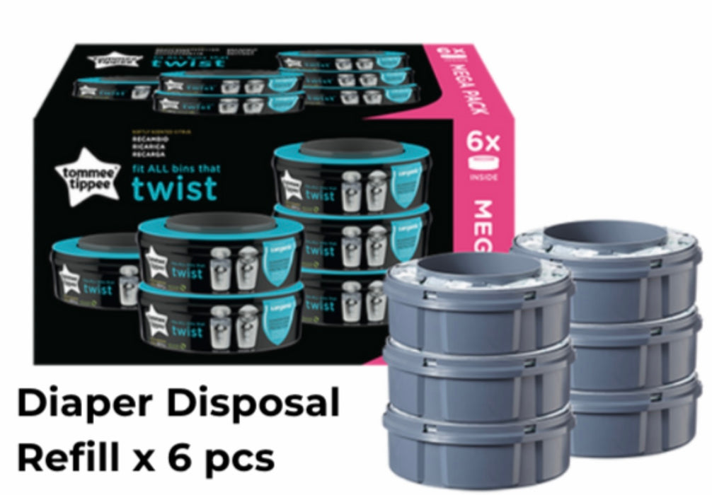 Tommee Tippee Diaper Disposal Refill x6