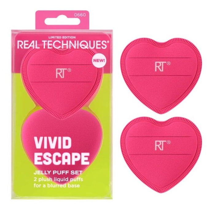 Real Techniques Vivid Escape Jelly Puff Set 2plush liquid puffs