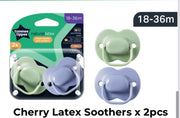 Tommee Tippee Cherry Latex Soothers x2 18-36M
