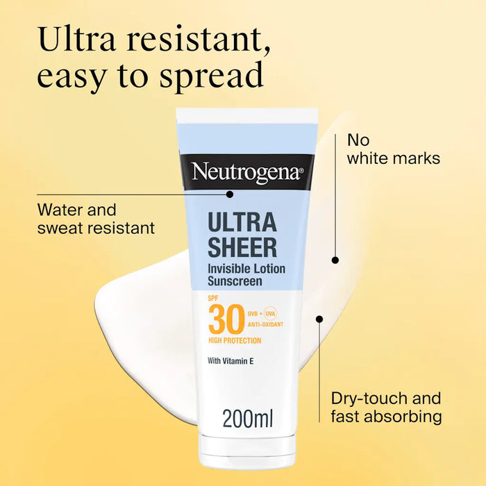 NEUTROGENA Ultra Sheer Invisible Hydration Body Lotion Sunscreen SPF30 200ml