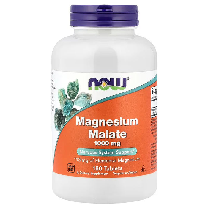 Now Magnesium Malate 1000 Mg 180 Tablets