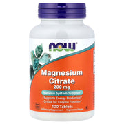 Now Magnesium Citrate 200 Mg 100 Tablets