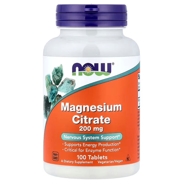 Now Magnesium Citrate 200 Mg 100 Tablets